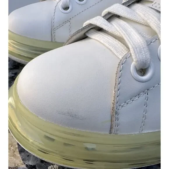 Alexander McQueen unisex Oversized Sneaker Clear Sole - White Womens Size EU 40 - Picture 4 of 13